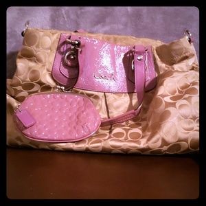Coach purse and coin purse